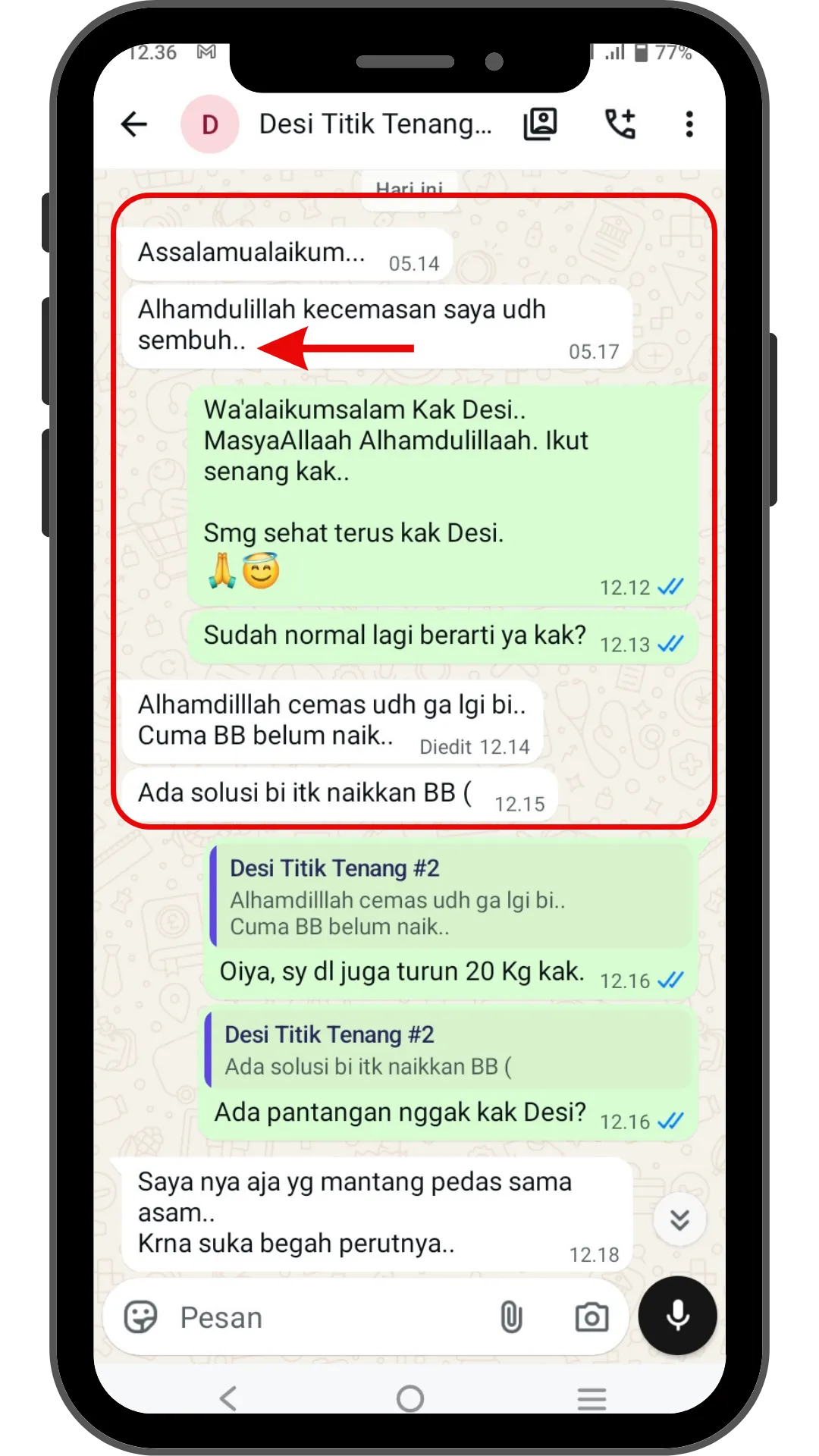 Testimoni peserta Titik Tenang 2
